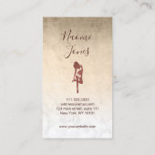 エレガント銅バラ金ゴールドグリッタースプレータン 名刺 (裏面)