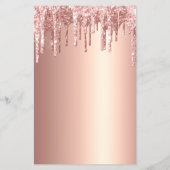 エレガント銅バラ金ゴールドグリッタードリップ爪、 ネイル チラシ (裏面)