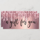 エレガント銅バラ金ゴールドグリッタードリップ美容師 (正面/裏面)