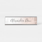 エレガント銅バラ金ゴールドグリッター デスクネームプレート (正面)