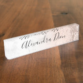 エレガント銅バラ金ゴールドグリッター デスクネームプレート (側面)