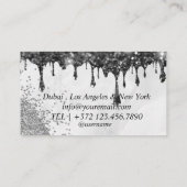 エレガント銅ピンク金ゴールドグリッター乾燥爪、 ネイルbusin 名刺 (裏面)