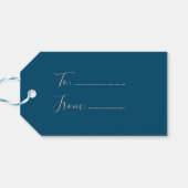 エレガント銅モダンバラ金ゴールドハッピーホリデーズ ギフトタグ (裏面横)