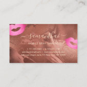 エレガント銅モダンバラ金ゴールド口スプレータン 名刺 (裏面)