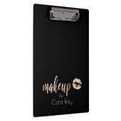 エレガント銅モダンバラ金ゴールド唇とメイクアップ クリップボード (右)