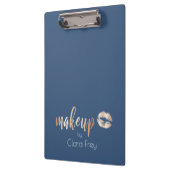 エレガント銅モダンバラ金ゴールド唇とメイクアップ クリップボード (左)