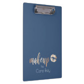 エレガント銅モダンバラ金ゴールド唇とメイクアップ クリップボード (右)