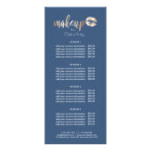 エレガント銅モダンバラ金ゴールド唇とメイクアップ ラックカード (正面)