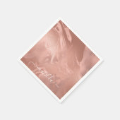 エレガント銅モダンバラ金ゴールド大理石ルック スタンダードカクテルナプキン (角)