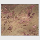 エレガント銅モダンバラ金ゴールド大理石ルック ラッピングペーパー (フラット)