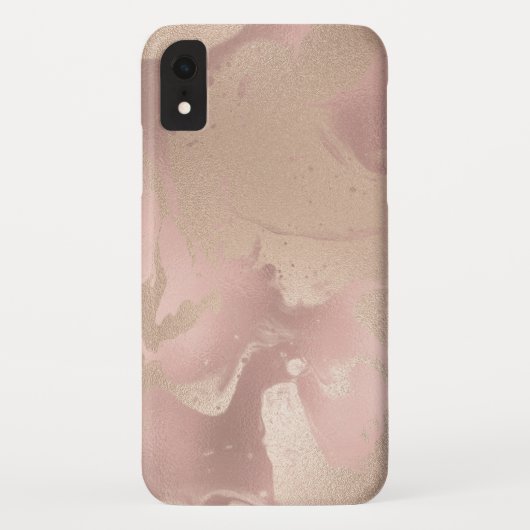 エレガント銅モダンバラ金ゴールド大理石ルック Case-Mate iPhoneケース (裏面)