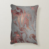 エレガント銅モダンバラ金ゴールド灰色の大理石の外観 アクセントクッション (裏面(縦))