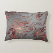 エレガント銅モダンバラ金ゴールド灰色の大理石の外観 アクセントクッション (裏面)