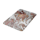 エレガント銅モダンバラ金ゴールド白大理石 バスマット (アングル)