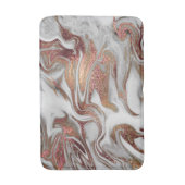 エレガント銅モダンバラ金ゴールド白大理石 バスマット (正面縦)