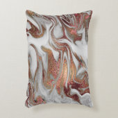 エレガント銅モダンバラ金ゴールド緑大理石 アクセントクッション (正面(垂直))