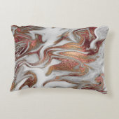 エレガント銅モダンバラ金ゴールド緑大理石 アクセントクッション (裏面)