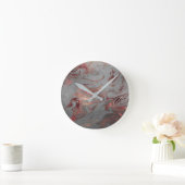 エレガント銅モダンバラ金ゴールド銀大理石の外観 ラウンド壁時計 (ホーム)