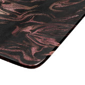 エレガント銅モダンバラ金ゴールド黒大理石ルック カッティングボード (角)