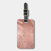 エレガント銅モダンバラ金ゴールド ラゲッジタグ (正面縦)