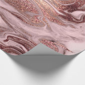 エレガント銅モダンバラ金ゴールド ラッピングペーパー (角)