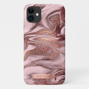 エレガント銅モダンバラ金ゴールド iPhone 11 ケース