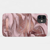 エレガント銅モダンバラ金ゴールド Case-Mate iPhoneケース (裏面(横))