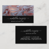 エレガント銅モダンバラ青大理石 名刺 (正面/裏面)