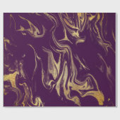 エレガント銅モダン金ゴールド紫色の大理石の外観 ラッピングペーパー (フラット)