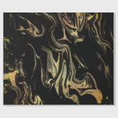 エレガント銅モダン金ゴールド黒い大理石の外観 ラッピングペーパー (フラット)