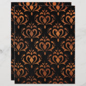 エレガント銅ヴィンテージパターン(の模様が)ある紙 (正面/裏面)