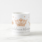 エレガント銅王室のフローラと葉のクリーニング コーヒーマグカップ (中央)