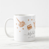 エレガント銅王室のフローラと葉のクリーニング コーヒーマグカップ (左)