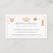 エレガント銅王室のフローラと葉のクリーニング 名刺 (裏面)