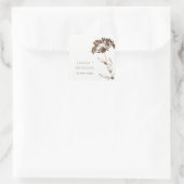 エレガント銅箔アジサイフローラ結婚ズ スクエアシール (バッグ)