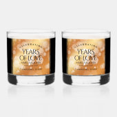 エレガント銅結婚七周年 ウイスキーグラス (正面)