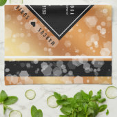 エレガント銅結婚七周年 キッチンタオル (折り畳み)