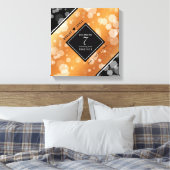 エレガント銅結婚七周年 キャンバスプリント (インサイチュ (寝室))