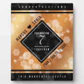 エレガント銅結婚七周年 フォトプラーク (正面)