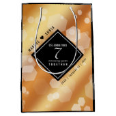 エレガント銅結婚七周年 ミディアムペーパーバッグ (正面)