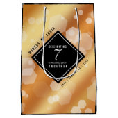 エレガント銅結婚七周年 ミディアムペーパーバッグ (裏面)