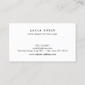 エレガント銅金ゴールドとターコイズストライプ 名刺 (裏面)