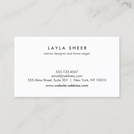 エレガント銅金ゴールドとターコイズストライプ 名刺 (裏面)