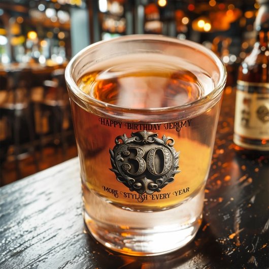 エレガント銅30歳の誕生日 ショットグラス