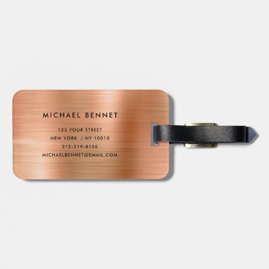 エレガント銅 ラゲッジタグ (裏面横)