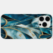 エレガント銅 | 化膿フェミニン性ティール（緑がかった色）金ゴールド Case-Mate iPhoneケース (裏面 (横))