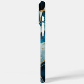 エレガント銅 | 化膿フェミニン性ティール（緑がかった色）金ゴールド Case-Mate iPhoneケース (裏面 / 左)