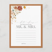 エレガント錆オレンジウォーター色フローラ日付アイディア ポストカード (正面)