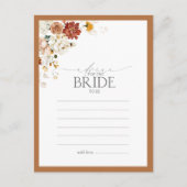 エレガント錆オレンジフローラアドバイスへ ポストカード (正面)