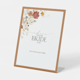 エレガント錆オレンジフローラアドバイスへ 台座サイン